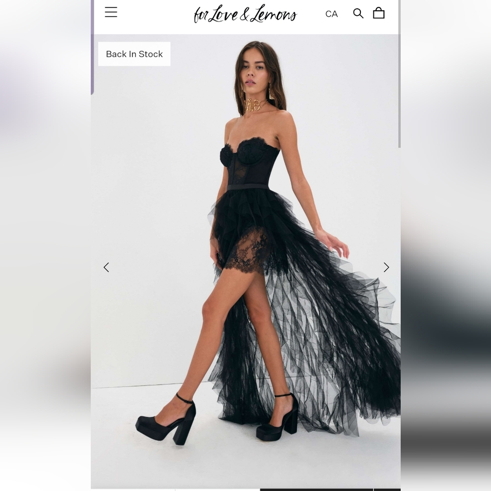 Black bustier gown | For love & lemons